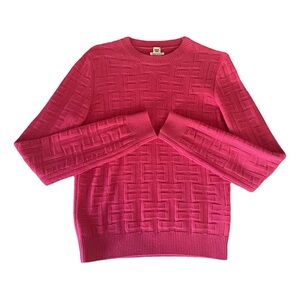 Hermes Hot Pink 100% Virgin Wool Sweater